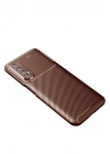 Mey İthalat®  Realme 7 Kılıf Auto Focus Karbon Kapak - Kahverengi