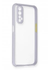 Mey İthalat®  Realme 7 Kılıf Miami Şeffaf Silikon - Lila