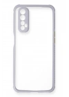 Mey İthalat®  Realme 7 Kılıf Miami Şeffaf Silikon - Lila