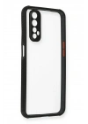 Mey İthalat®  Realme 7 Kılıf Miami Şeffaf Silikon - Siyah