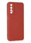 Mey İthalat®  Realme 7 Kılıf Nano içi Kadife Silikon - Kiremit