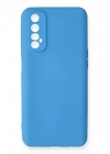 Mey İthalat®  Realme 7 Kılıf Nano içi Kadife Silikon - Mavi