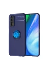 Mey İthalat®  Realme 7 Kılıf Range Yüzüklü Silikon - Mavi