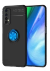Mey İthalat®  Realme 7 Kılıf Range Yüzüklü Silikon - Siyah-Mavi