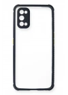Mey İthalat®  Realme 7 Pro Kılıf Miami Şeffaf Silikon - Lacivert