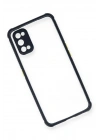 Mey İthalat®  Realme 7 Pro Kılıf Miami Şeffaf Silikon - Lacivert