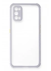 Mey İthalat®  Realme 7 Pro Kılıf Miami Şeffaf Silikon - Lila