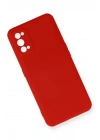 Mey İthalat®  Realme 7 Pro Kılıf Nano içi Kadife Silikon - Kırmızı