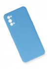 Mey İthalat®  Realme 7 Pro Kılıf Nano içi Kadife Silikon - Mavi