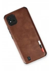 Mey İthalat®  Realme C11 2021 Kılıf Loop Deri Silikon - Kahverengi