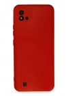 Mey İthalat®  Realme C11 2021 Kılıf Nano içi Kadife Silikon - Kırmızı