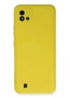 Mey İthalat®  Realme C11 2021 Kılıf Nano içi Kadife Silikon - Sarı