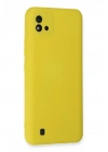 Mey İthalat®  Realme C11 2021 Kılıf Nano içi Kadife Silikon - Sarı