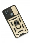 Mey İthalat®  Realme C11 2021 Kılıf Pars Lens Yüzüklü Silikon - Gold