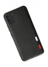 Mey İthalat®  Realme C11 Kılıf Loop Deri Silikon - Siyah