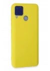 Mey İthalat®  Realme C15 Kılıf Nano içi Kadife Silikon - Sarı