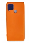 Mey İthalat®  Realme C15 Kılıf Nano içi Kadife Silikon - Turuncu