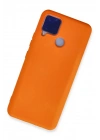 Mey İthalat®  Realme C15 Kılıf Nano içi Kadife Silikon - Turuncu