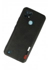 Mey İthalat®  Realme C21 Kılıf Loop Deri Silikon - Siyah