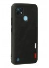 Mey İthalat®  Realme C21 Kılıf Loop Deri Silikon - Siyah