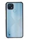 Mey İthalat®  Realme C21 Kılıf Miami Şeffaf Silikon - Lacivert