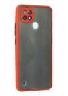 Mey İthalat®  Realme C21 Kılıf Montreal Silikon Kapak - Kırmızı
