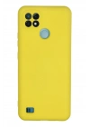 Mey İthalat®  Realme C21 Kılıf Nano içi Kadife Silikon - Sarı