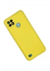 Mey İthalat®  Realme C21 Kılıf Nano içi Kadife Silikon - Sarı