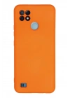 Mey İthalat®  Realme C21 Kılıf Nano içi Kadife Silikon - Turuncu