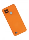 Mey İthalat®  Realme C21 Kılıf Nano içi Kadife Silikon - Turuncu