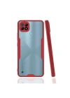 Mey İthalat®  Realme C21 Kılıf Platin Silikon - Kırmızı