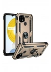 Mey İthalat®  Realme C21 Kılıf Sofya Yüzüklü Silikon Kapak - Gold