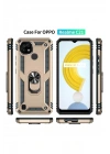 Mey İthalat®  Realme C21 Kılıf Sofya Yüzüklü Silikon Kapak - Gold
