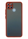 Mey İthalat®  Realme C21Y Kılıf Montreal Silikon Kapak - Kırmızı