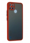 Mey İthalat®  Realme C21Y Kılıf Montreal Silikon Kapak - Kırmızı