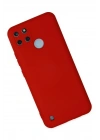 Mey İthalat®  Realme C25Y Kılıf Nano içi Kadife Silikon - Kırmızı