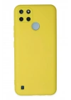 Mey İthalat®  Realme C25Y Kılıf Nano içi Kadife Silikon - Sarı