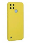 Mey İthalat®  Realme C25Y Kılıf Nano içi Kadife Silikon - Sarı
