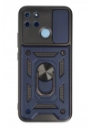 Mey İthalat®  Realme C25Y Kılıf Pars Lens Yüzüklü Silikon - Lacivert