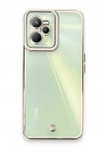 Mey İthalat®  Realme C35 Kılıf Liva Lens Silikon - Beyaz