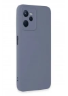 Mey İthalat®  Realme C35 Kılıf Nano içi Kadife Silikon - Gri