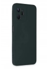 Mey İthalat®  Realme C35 Kılıf Nano içi Kadife Silikon - Koyu Yeşil