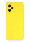 Mey İthalat®  Realme C35 Kılıf Nano içi Kadife Silikon - Sarı