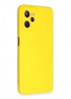 Mey İthalat®  Realme C35 Kılıf Nano içi Kadife Silikon - Sarı