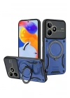 Mey İthalat®  Realme C53 Kılıf Joy Lens Standlı Kapak - Lacivert