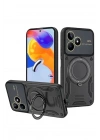 Mey İthalat®  Realme C53 Kılıf Joy Lens Standlı Kapak - Siyah