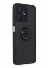 Mey İthalat®  Realme C53 Kılıf Montreal Yüzüklü Silikon Kapak - Siyah