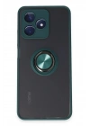 Mey İthalat®  Realme C53 Kılıf Montreal Yüzüklü Silikon Kapak - Yeşil