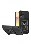 Mey İthalat®  Realme C53 Kılıf Pars Lens Yüzüklü Silikon - Siyah