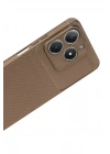 Mey İthalat®  Realme C61 Kılıf Auto Focus Karbon Kapak - Kahverengi